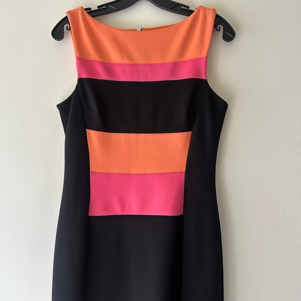 Maggy London Black and Pink Strapless Dress - Picture 3 of 12